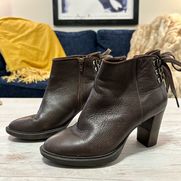 Brown Leather Ankle Boots - Picture 4 of 7